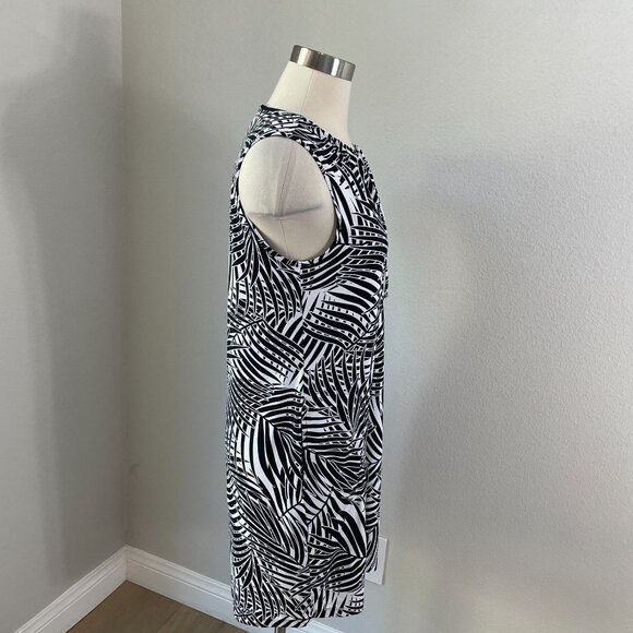 Tommy Bahama Womens Small Black White Palm Print Spa Dress Active Tropical - Picture 5 of 9